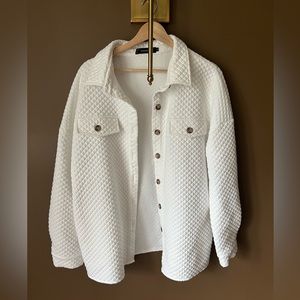 White Waffle Jacket from Amazon size L
